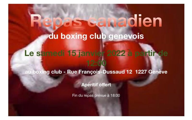 Repas canadien du Boxing Club Genevois